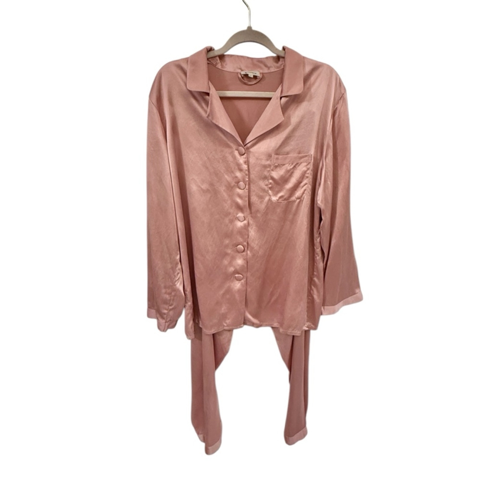 Lilysilk Women's Pink 22 Momme Mulberry Silk Pajamas Set Full Length - XL